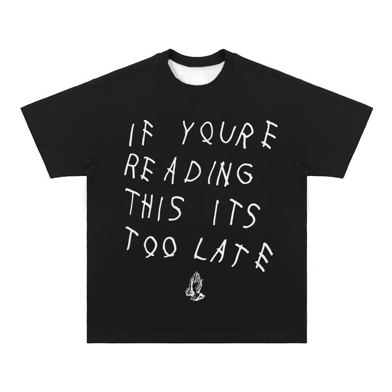 2025 Summer New Drake Vintage Tee Drake Vintage Hip Hop Rap American Men's Fashion Casual Short Sleeve Quick Dry T-shirt