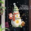 Christmas Window Stickers, Santa Claus Christmas Tree Cartoon Glass Decals, Merry Christmas Holiday Decorations.