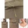 Стильное геометрическое многослойное ожерелье-цепочка из титановой стали для женщин с элегантными кисточками