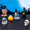 6pcs Mini Halloween Ghost Pendant Resin Craft Skeleton Keychain Fashion Skull Car Keyring  Gifts