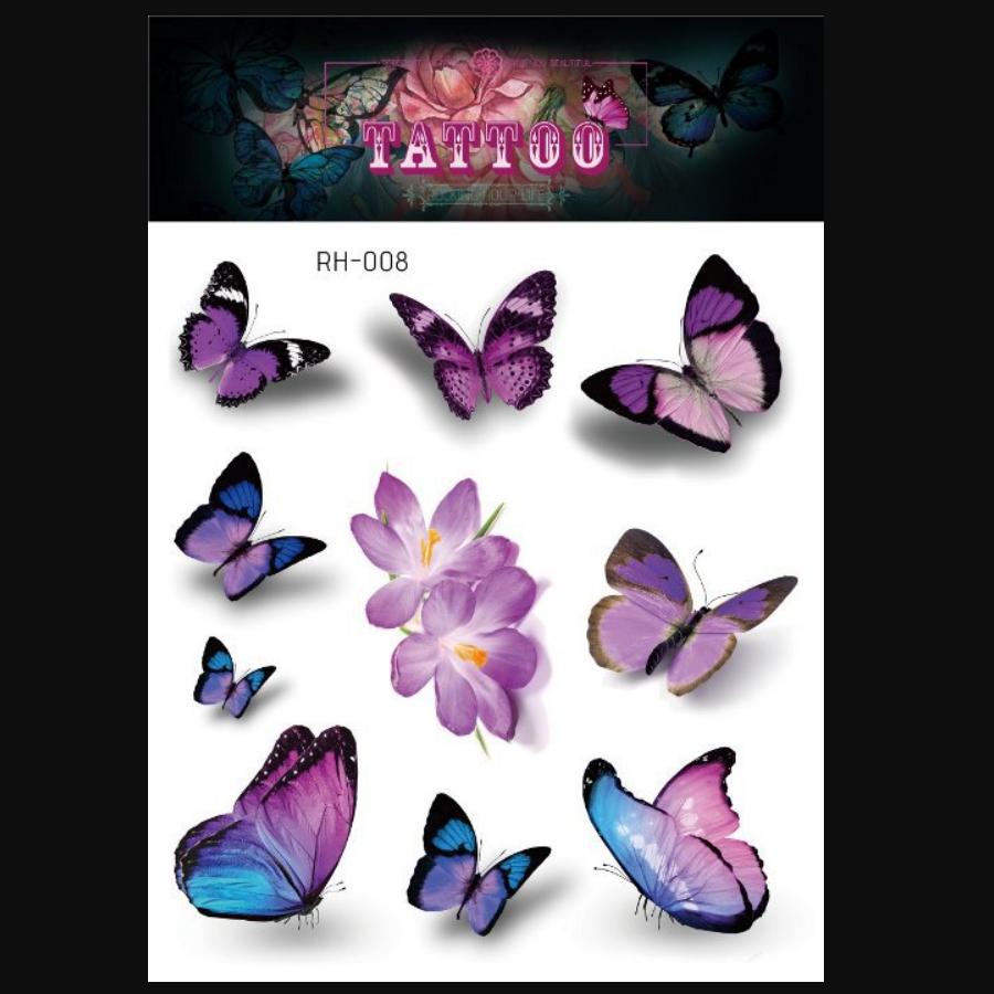 Новая водонепроницаемая 3d татуировка бабочки с макияжем, милые татуировки, модные татуировки, наклейки