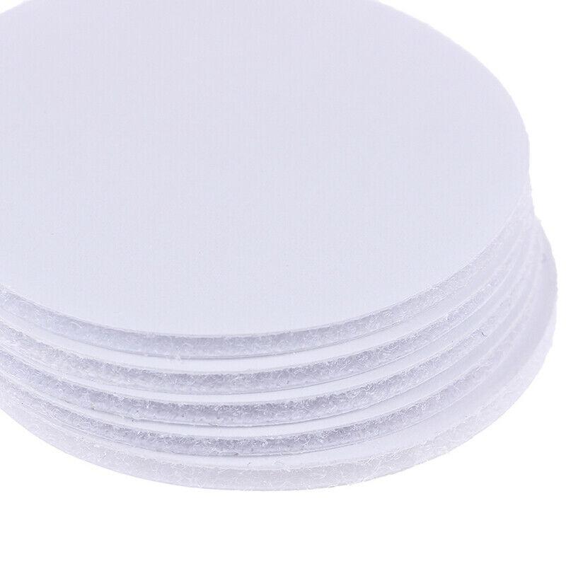 5Pcs Black White Round Non-Slip Rug Grippers Anti-Skid Stickers for Rug Mat Pad Carpet Fixing