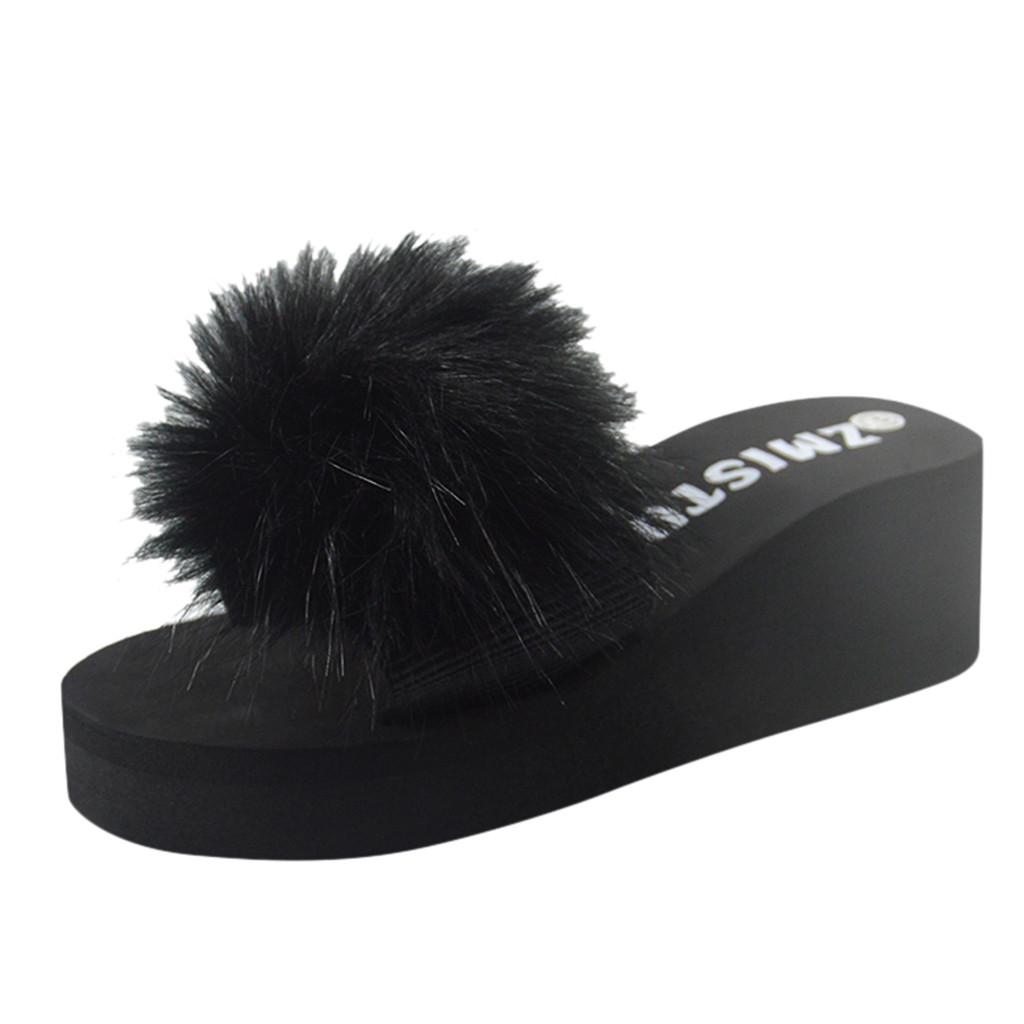 Женская обувь на танкетке Sagit, зимние нескользящие тапочки для дома и улицы, женская домашняя обувь