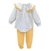 Girls Top Pants Two-piece Round Neck Sweater Long Sleeve Pants Set