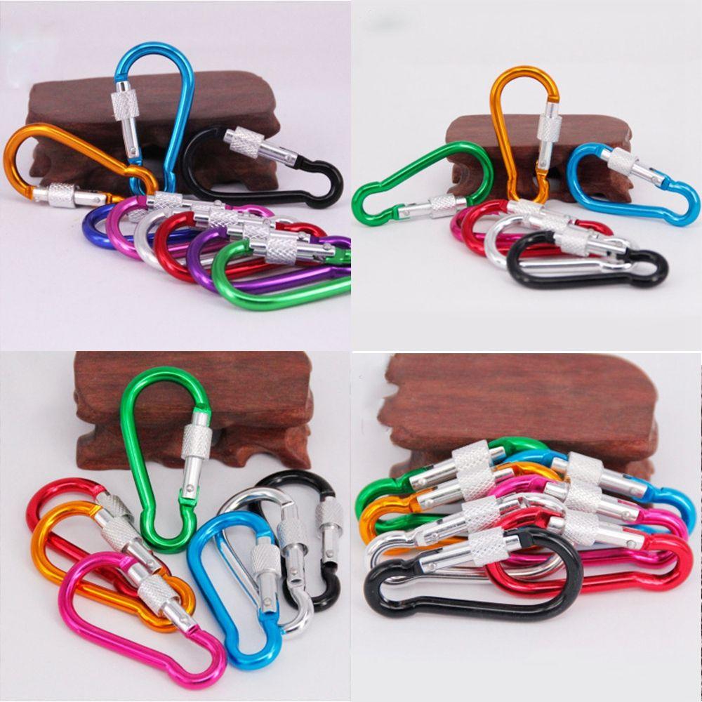 Multi-color Aluminium Equipment Camping Hiking Hook Buckle Keychain Climbing Button Alloy Carabiner