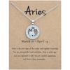 12 Zodiac Signs 3D Image Pendant Necklace Ins In Stock Zodiac Card Collarbone Chain