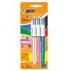 Шариковые ручки - BIC - Shine - Металл - 4 цвета - Средний наконечник 1,0 мм
