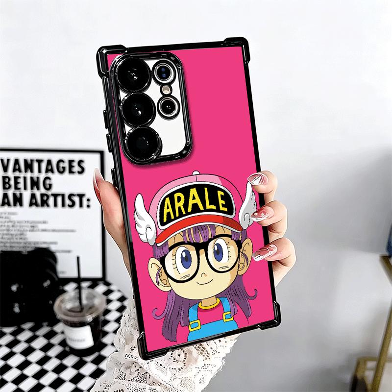 Arale S-Slump Anime Soft Phone Case For Samsung Galaxy S26 Ultra S25 Edge S24 FE S23 Plus S22 S21 + S20 Plating Anti-Fall Fundas