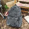 Denim Simple Backpack Women's Retro Fashion New Student Class Schoolbag Korean Light Casual Backpack Men