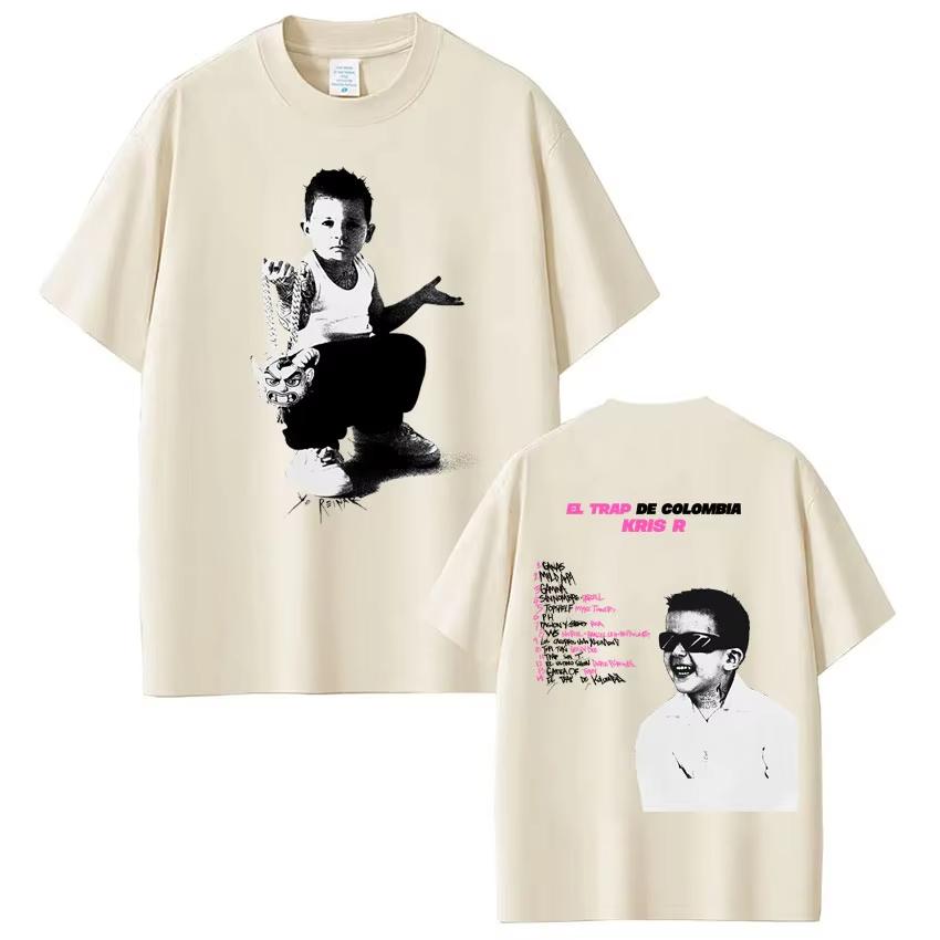 Rapper Kris R New Album 2026 Print Tshirt Men Women Fashion Vintage Tshirt Summer Shortsleeved Top Casual pure Cotton Tshirt