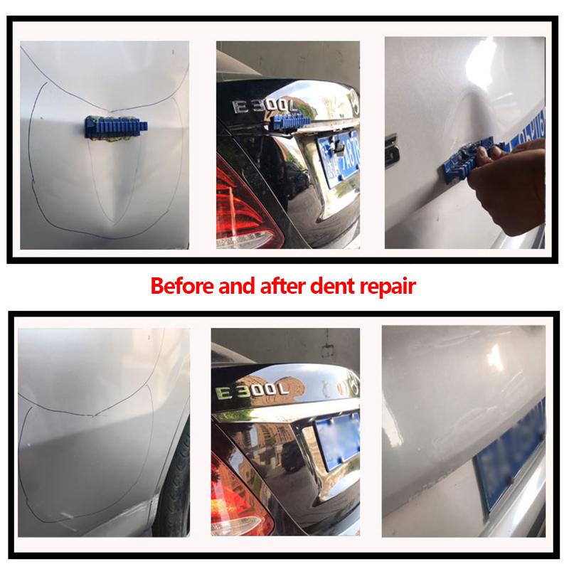 6 шт. Инструмент для замены вмятин на автомобиле, универсальный клей для ремонта вмятин без покраски, синие клеевые вкладки, набор инструментов для удаления градовых ям
