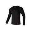 Solid Color Casual Running Fitness Training Comfortable Sweat-Wicking Breathable V-Neck Long Sleeve T-Shirt Men Tops Black 658777-03