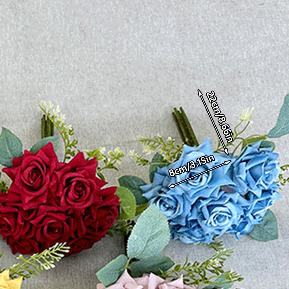 Multicolor Artificial Flower Rose Silk Petal Faux Rose Flower NEW Flower Bouquet  Party Supplies