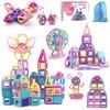AMYCOOL Magnetic Toys, 141 Pieces, Magnetic Building Blocks for Kids, Girls, Boys, and Grandchildren. Develop Imagination and Creativity with