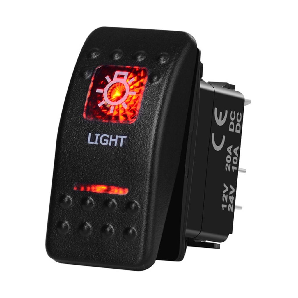 12V Led Boat Switch Red Light Car Switch Waterproof ON OFF/ ON OFF ON / Momentary for Carling NARVA Contura Truck Bus Off Road