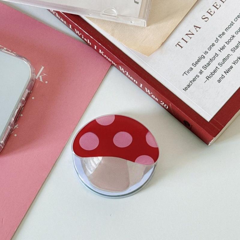 Cute Cartoon Mushroom For Magsafe Magnetic Phone Griptok Phone Holder Stand Universal Phone Ring Grip Tok For iPhone 16