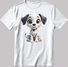 Dalmatian Puppy Short Sleeve White-Black Men's / Women's T Shirt DE323