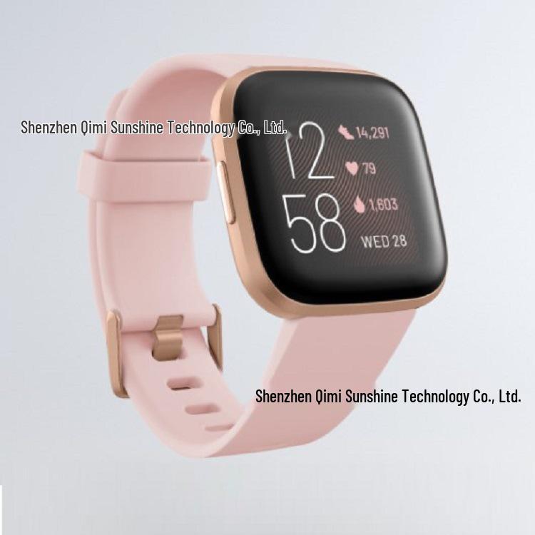 Совместимый силиконовый спортивный ремешок для Fitbit Versa 2 & Versa Lite - Официальный стиль, цветная пряжка, замена