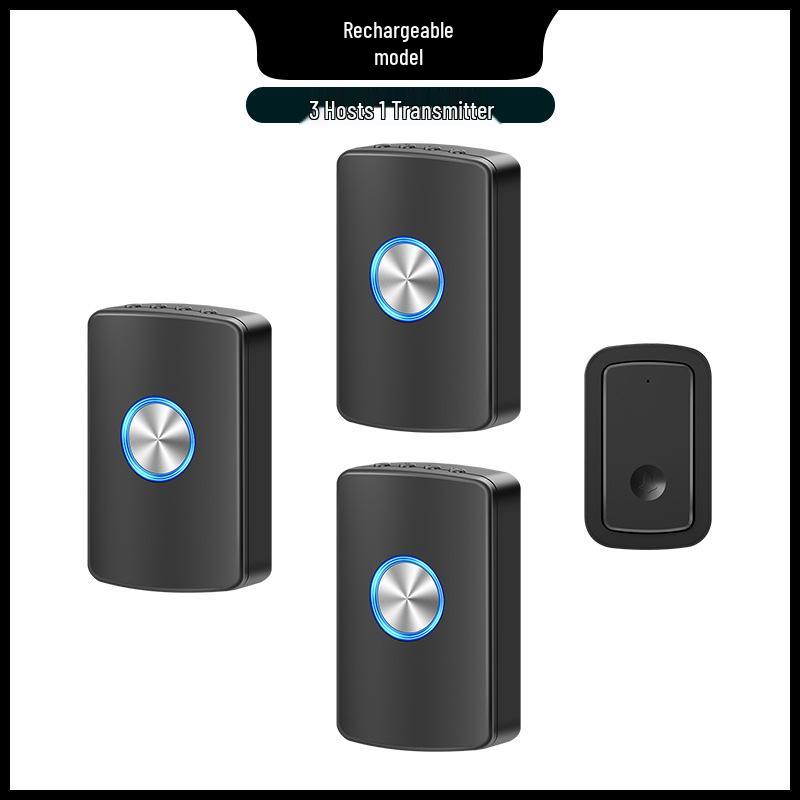Wireless Doorbell with Long-Range Remote, No Plug-in Needed, One-to-Three Charging, Electric Ringer & Senior Call Button.