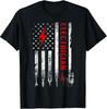 Retro Electrician US Flag Graphic Tee for Engineers and Linemen