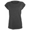 Build Your Brand Womens/Ladies Heather Extended Shoulder T-Shirt