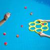 Pool Throwing Games with 12 Balls Durable EVA Floating Water Toy Ring for Kids Adults Summer Swimming Pool Toss Game Set