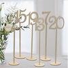 10pcs/pack Hot Style Wooden Wedding Supplies Wedding Place Holder Table Number Figure Card Digital Seat Decoration Birthday Tool