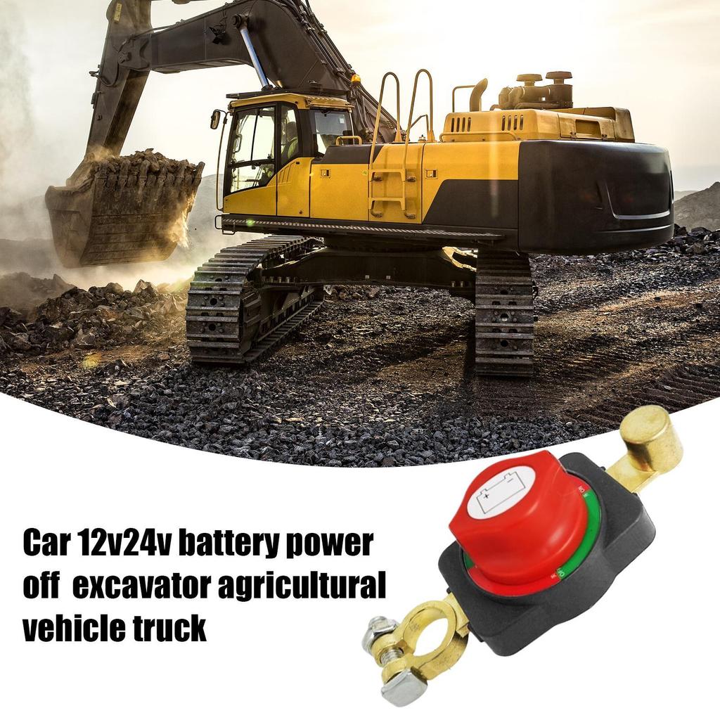 Car Battery Disconnect 24V/12V Heavy Duty Battery Shut off Anti-Leakage Isolator Replacement Parts Vehicle Accessories
