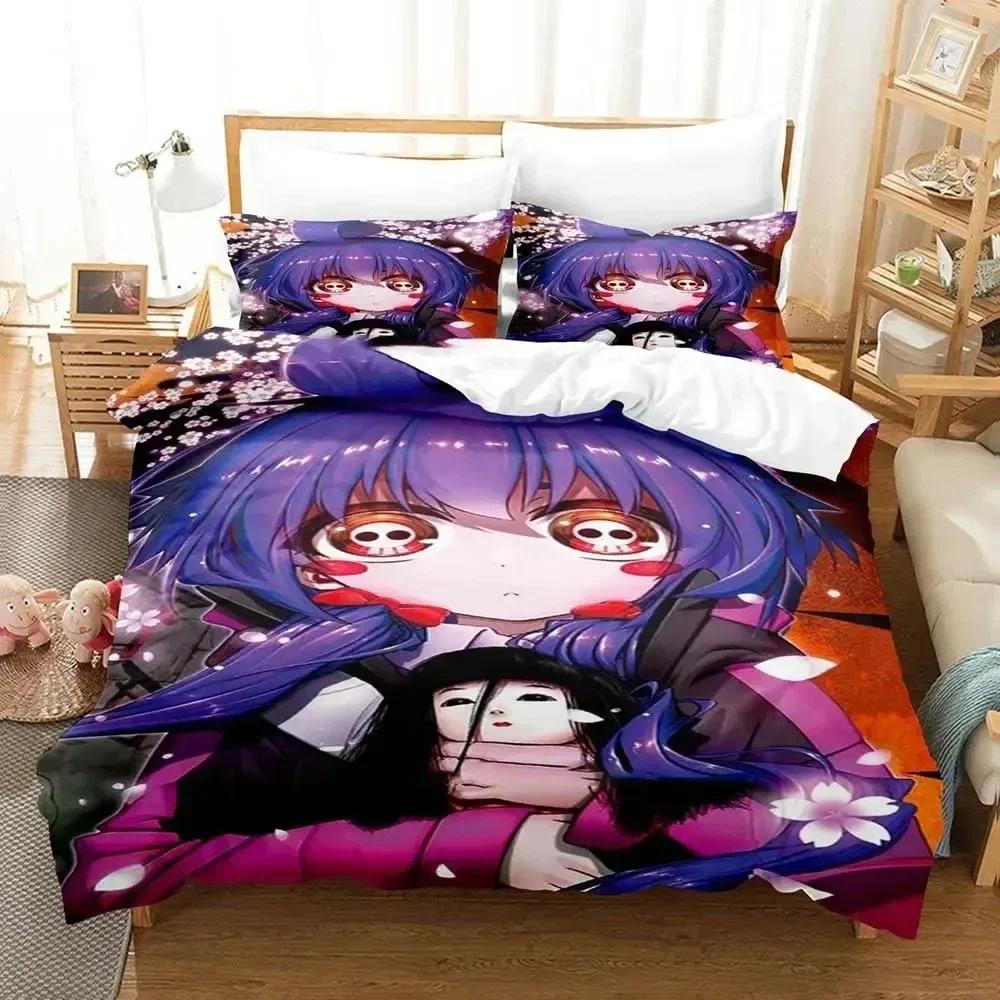 3D Anime Dark Gathering Comfortable Duvet Quilt Cover Pillowcase Bedding Set Children Bedroom Decoration Home Textile