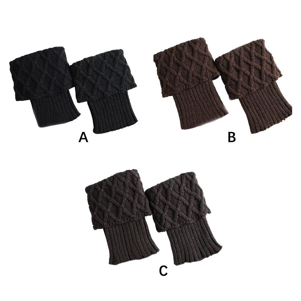 Зимние чулки выше колена, длинные вязаные гетры, шикарные теплые полосатые гетры