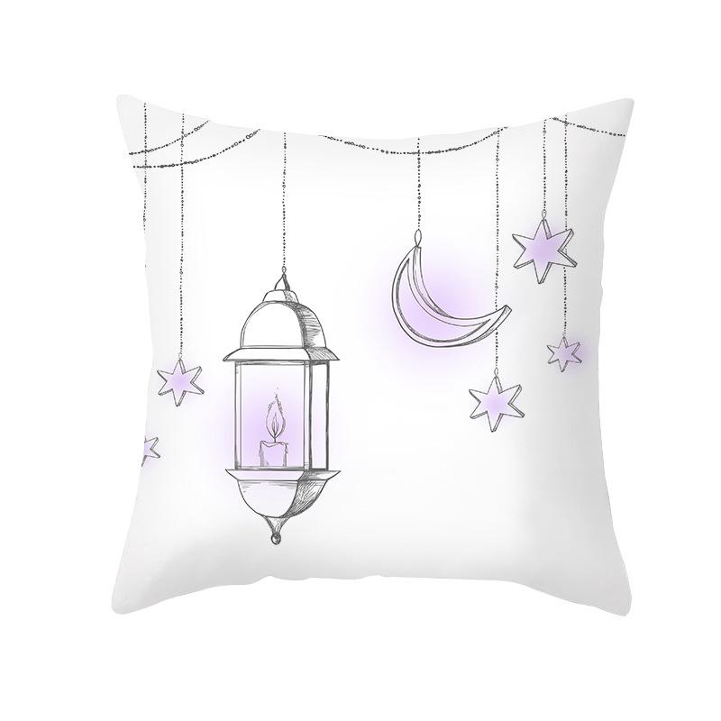 New Moon Pillow Case Peach Skin Printed Home Fabric Living Room Sofa Cushion Cover Bedroom Pillow Cover