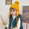 Yousheng Children Hat Thickened Wool Knit Hat with Pom-Pom Ball Decor Extended Ear Flaps Design Fleece Lining Warm Winter Hat