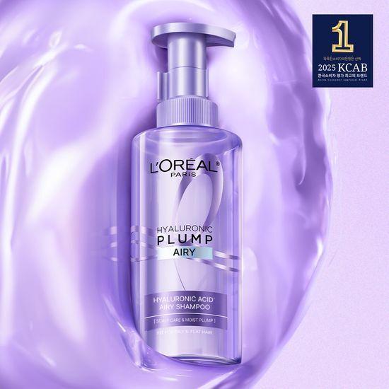 L'Oréal Paris Volume-Up Hyaluronic Acid Shampoo 440ml (+scalp brush)