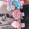 Real Shot  New Cute Girl Cloud Lollipop Rainbow Hairpins Cartoon Bobby Pin Hair Clips For Girls Children Headband Kids Accessories