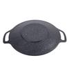 Корейская сковорода-гриль с антипригарным покрытием, 6 слоев, круглая решетка для барбекю для готовки в помещении и на открытом воздухе, черная