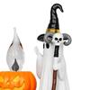 Halloween Ghost Night Light Plug-in Flickering Ghost Campfire Wall Light Wizard Ghost Nightlight for Kids Gift Halloween Party Decoration
