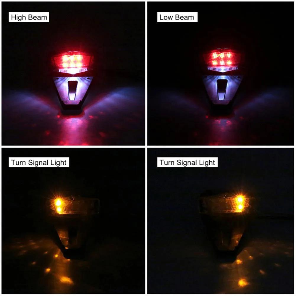 1 шт. 12 В универсальный внедорожный мотоцикл для езды по бездорожью, эндуро, светодиодный задний фонарь, тормозной фонарь, поворотник, водонепроницаемый аксессуар