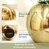 Металлическая ваза для цветов, Metal Ball Round Flower Vase (Gold, Small),  Behoma