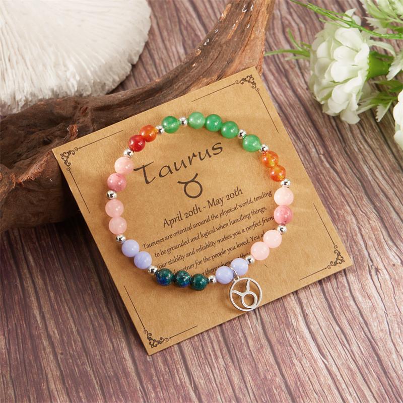 Constellation Stone Jewelry Bracelet For Women With Copper And Glass Beads For Travel