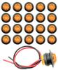 HTharros LED Side Marker Lamps, 24V Yellow Car Width Light Round 3LED 20 Pack for Truck, Trailer, Bus, Yellow