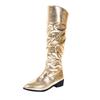 Fashion Autumn New Thick Heel Single Boots Women's Fashion Round Head Sleeve Fold Anti-slip Wear-resistant Boots
