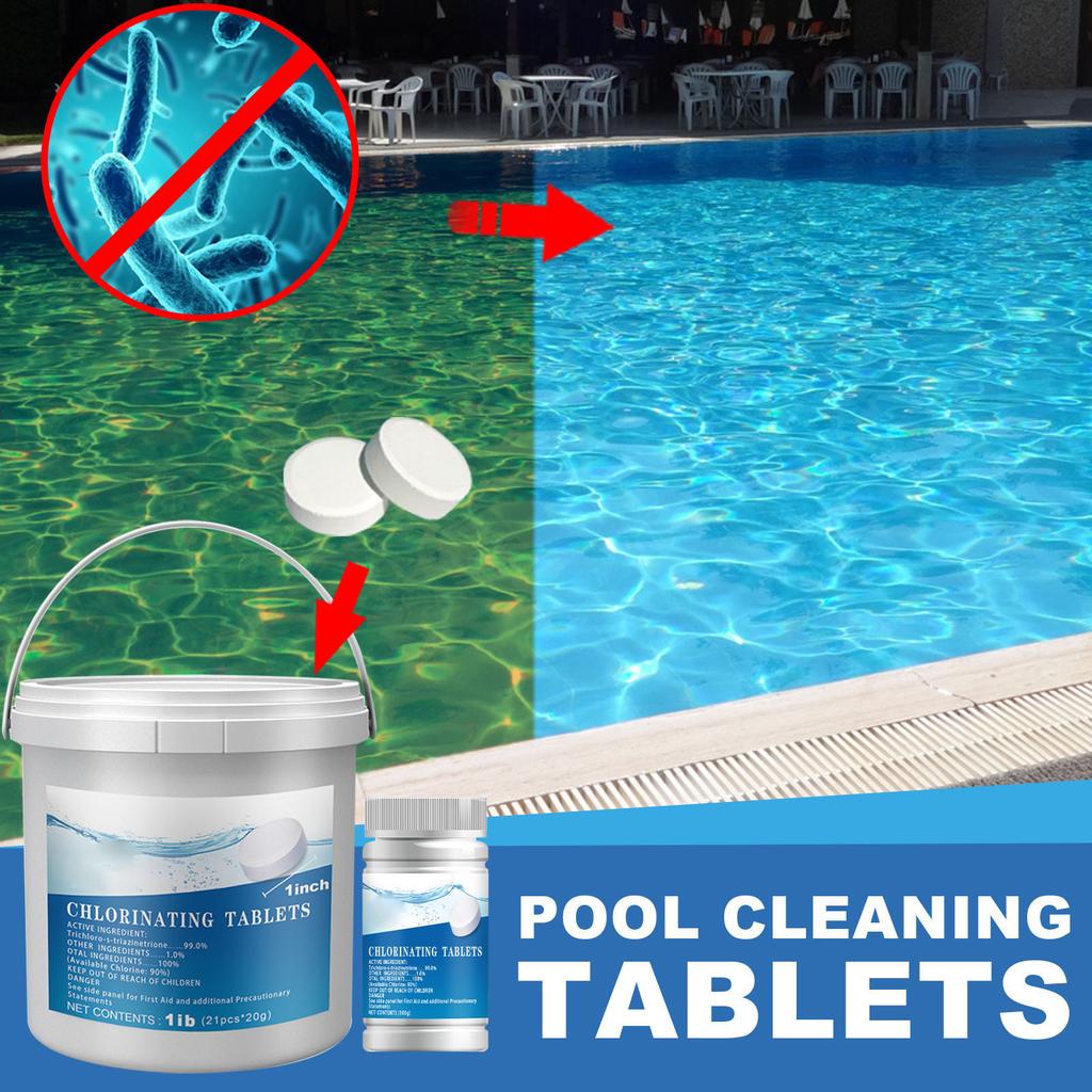 Хлорирующие таблетки для бассейнов Эффективные таблетки для очистки бассейна 100 г для очистки и дезинфекции воды