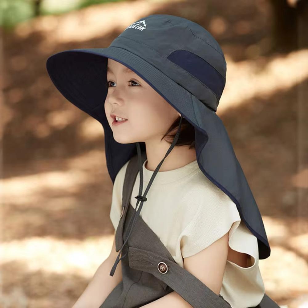 Big Brim Kids Sunscreen Hat Sun Protection Children Beach Cap Quick Dry Baby Fisherman Hat Girls