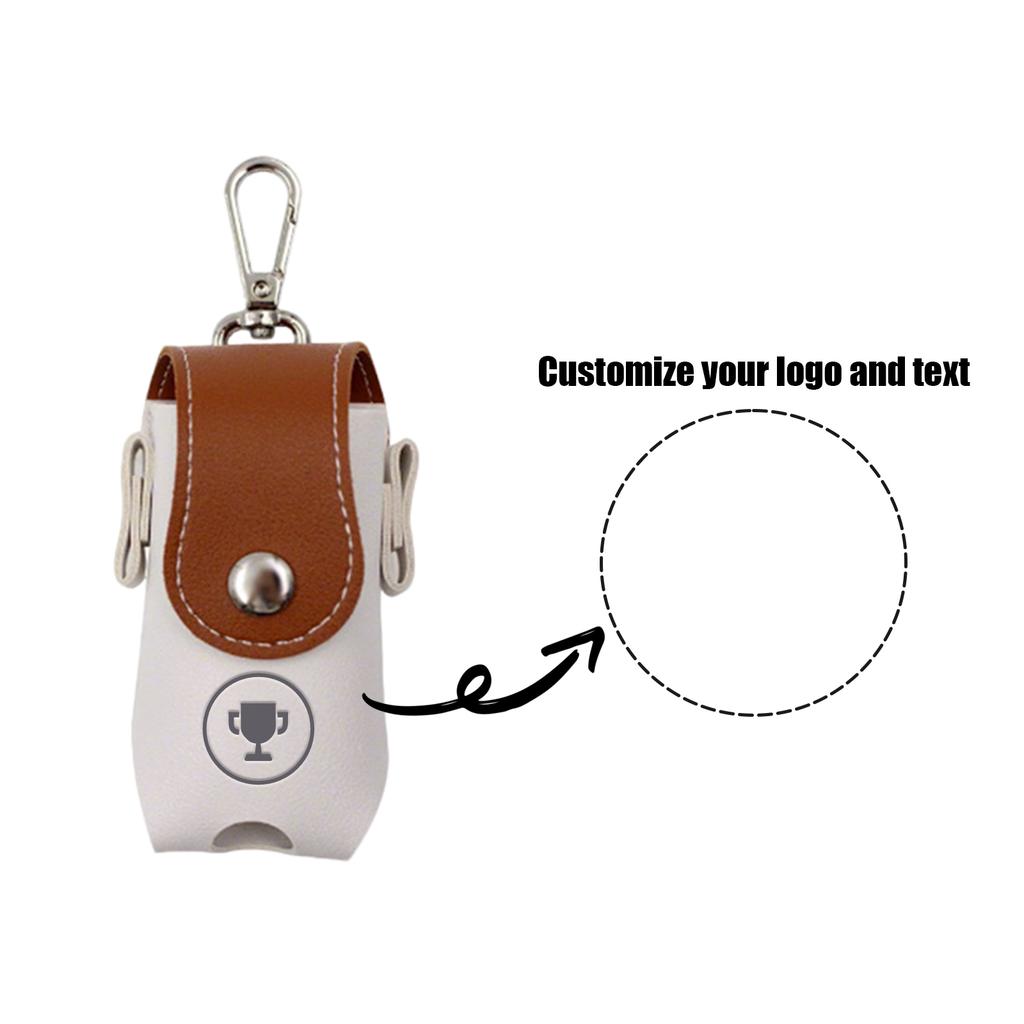 Personalized Leather Golf Ball Bag,Personalized Golf Gifts For Daddy,Father's Day Gifts,Portable Golf Accessories