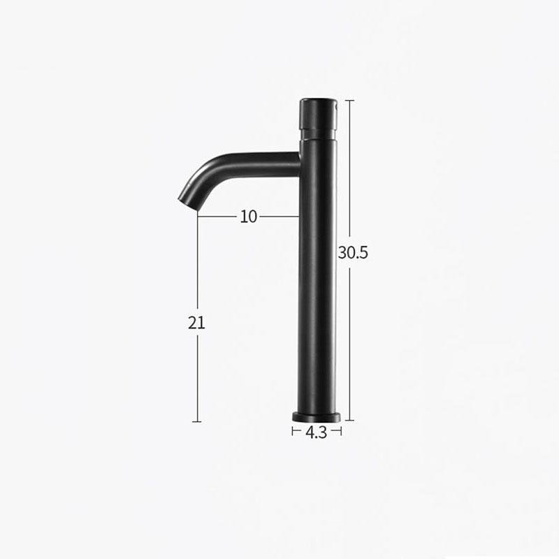 Black 304 Stainless Steel Bathroom Basin Faucet Pressure Public Toilets Washbasin Faucet Single Cooling Delay Sink Faucet