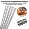 60pcs Low Temperature Easy Melt Aluminum Universal Silver Welding Rod Cored Wire Rod Solder No Need Solder Powder Weld Bar