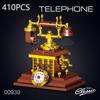 410PCS Retro Telephone Assembled Building Blocks Classic Desktop Decoration Vintage Phone Bricks Toys Children Christmas Gifts
