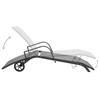 VidaXL Chaise longue Acier et textilène