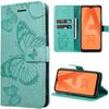 Case - BOOLING - for Samsung Galaxy A32 5G - Synthetic Leather - Butterflies Pattern - Magnetic Clasp