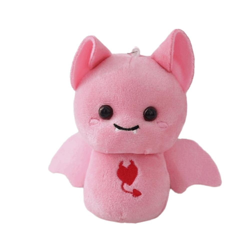 Durable Soft Halloween Bag Pendant PP Cotton Stuffed Toy Funny Bat Plush Keychain  Commute